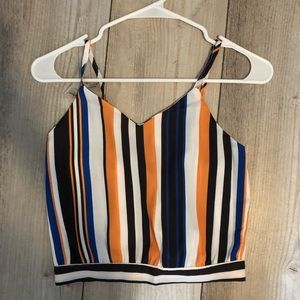 Striped Tie Back Tank Top